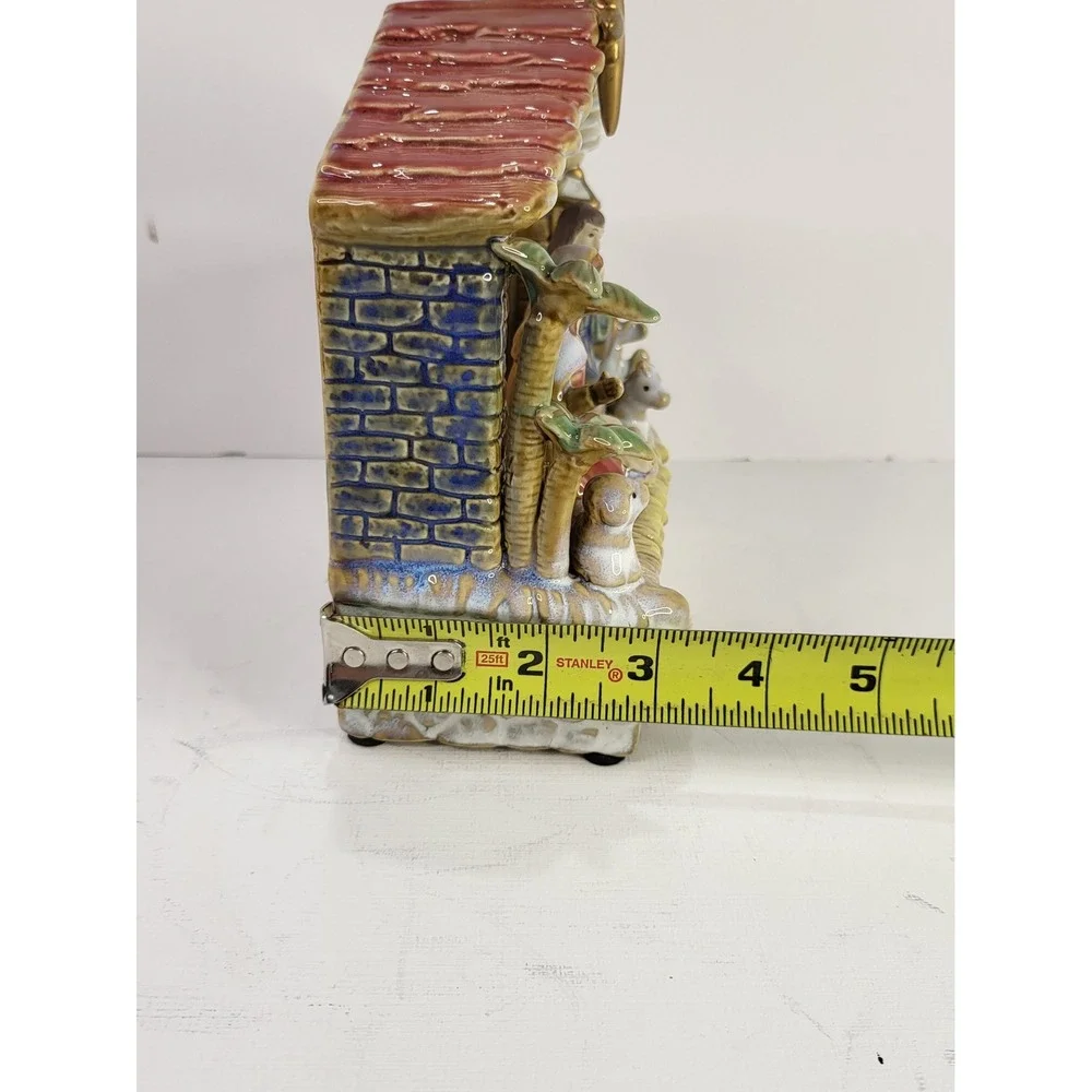Ceramic Nativity Scene Figurine Holy Family Christmas Decor No lights